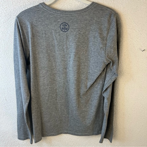 Life is Good Long Sleeve Gray Graphic Long Sleeve Crew Neck Boy's Extra Small - Picture 7 of 8